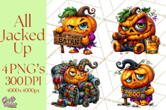 Snarky Jack O Lantern Halloween PNG Clipart Product Image 1