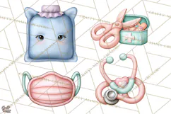 School Nurse Kawaii Clipart Product Image 1