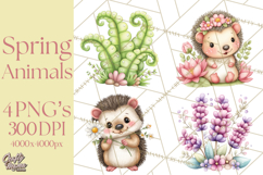 Spring Woodland Critter Clipart PNG, Spring Png Product Image 1