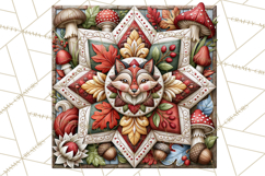 Fall Quilt Square Pattern PNG Designs Product Image 2