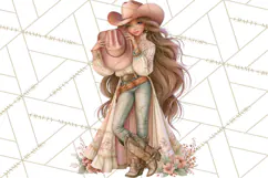 Pink Rodeo Western Clipart PNG, Rustic Cowgirl Product Image 2