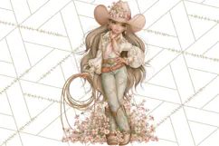 Pink Rodeo Western Clipart PNG, Rustic Cowgirl Product Image 4