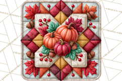 Fall Quilt Square Pattern PNG Designs Product Image 5