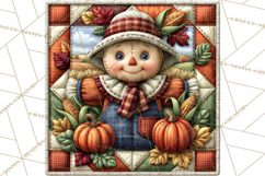 Fall Quilt Square Pattern PNG Designs Product Image 3
