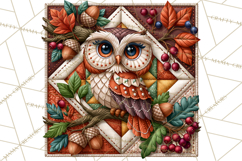 Fall Quilt Square Pattern PNG Designs Product Image 2