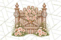Pink Rodeo Western Clipart PNG, Rustic Cowgirl Product Image 2