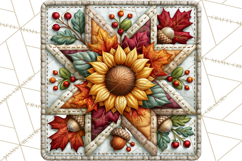 Fall Quilt Square Pattern PNG Designs Product Image 3