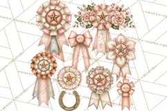 Pink Rodeo Western Clipart PNG, Rustic Cowgirl Product Image 3
