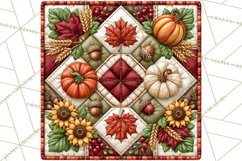 Fall Quilt Square Pattern PNG Designs Product Image 5