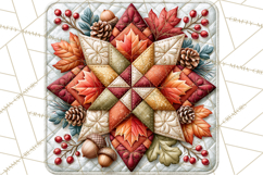 Fall Quilt Square Pattern PNG Designs Product Image 5