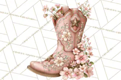 Pink Rodeo Western Clipart PNG, Rustic Cowgirl Product Image 5