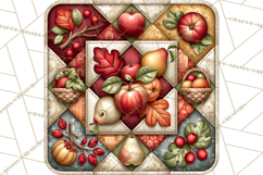 Fall Quilt Square Pattern PNG Designs Product Image 3