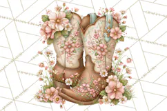 Pink Rodeo Western Clipart PNG, Rustic Cowgirl Product Image 2