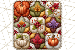 Fall Quilt Square Pattern PNG Designs Product Image 4