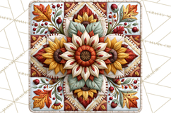 Fall Quilt Square Pattern PNG Designs Product Image 4
