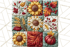 Fall Quilt Square Pattern PNG Designs Product Image 5