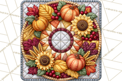 Fall Quilt Square Pattern PNG Designs Product Image 3