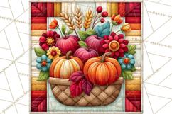 Fall Quilt Square Pattern PNG Designs Product Image 4