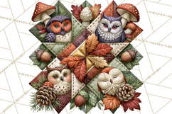 Fall Quilt Square Pattern PNG Designs Product Image 3