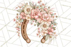 Pink Rodeo Western Clipart PNG, Rustic Cowgirl Product Image 2