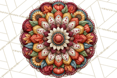 Fall Quilt Square Pattern PNG Designs Product Image 5