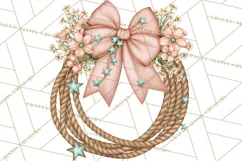 Pink Rodeo Western Clipart PNG, Rustic Cowgirl Product Image 4