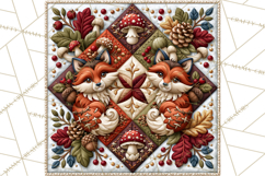 Fall Quilt Square Pattern PNG Designs Product Image 2