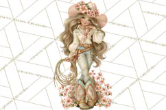 Pink Rodeo Western Clipart PNG, Rustic Cowgirl Product Image 2
