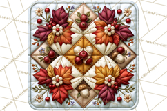 Fall Quilt Square Pattern PNG Designs Product Image 3