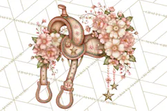 Pink Rodeo Western Clipart PNG, Rustic Cowgirl Product Image 3