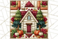 Fall Quilt Square Pattern PNG Designs Product Image 2