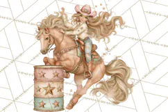 Pink Rodeo Western Clipart PNG, Rustic Cowgirl Product Image 2
