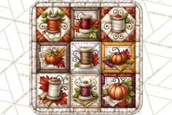 Fall Quilt Square Pattern PNG Designs Product Image 4