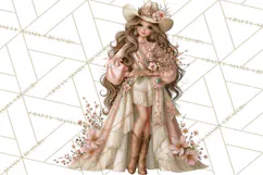 Pink Rodeo Western Clipart PNG, Rustic Cowgirl Product Image 4