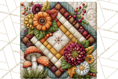 Fall Quilt Square Pattern PNG Designs Product Image 4