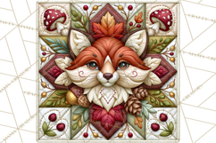 Fall Quilt Square Pattern PNG Designs Product Image 3