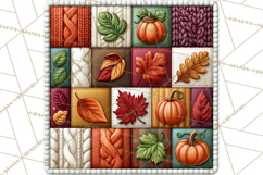 Fall Quilt Square Pattern PNG Designs Product Image 2