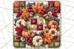 Fall Quilt Square Pattern PNG Designs Product Image 4
