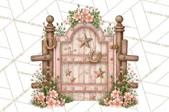 Pink Rodeo Western Clipart PNG, Rustic Cowgirl Product Image 4