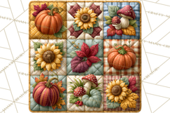 Fall Quilt Square Pattern PNG Designs Product Image 5