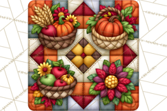Fall Quilt Square Pattern PNG Designs Product Image 5