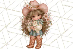 Pink Rodeo Western Clipart PNG, Rustic Cowgirl Product Image 2