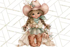 Pink Rodeo Western Clipart PNG, Rustic Cowgirl Product Image 4