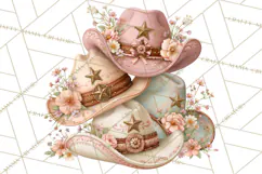 Pink Rodeo Western Clipart PNG, Rustic Cowgirl Product Image 5