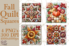 Fall Quilt Square Pattern PNG Designs Product Image 1