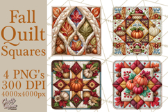 Fall Quilt Square Pattern PNG Designs Product Image 1