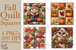 Fall Quilt Square Pattern PNG Designs Product Image 1