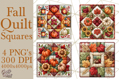 Fall Quilt Square Pattern PNG Designs Product Image 1