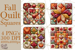 Fall Quilt Square Pattern PNG Designs Product Image 1