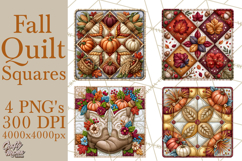 Fall Quilt Square Pattern PNG Designs Product Image 1